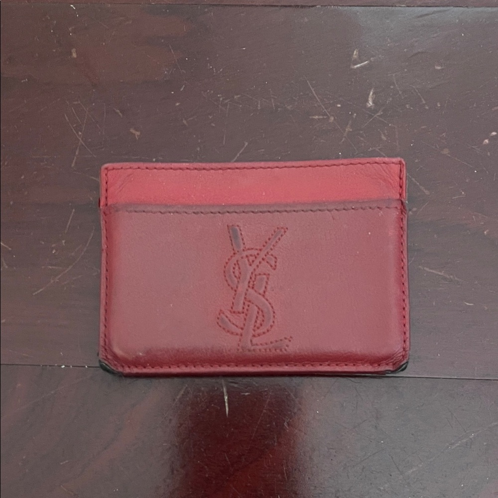 Used YSL Red Card Holder